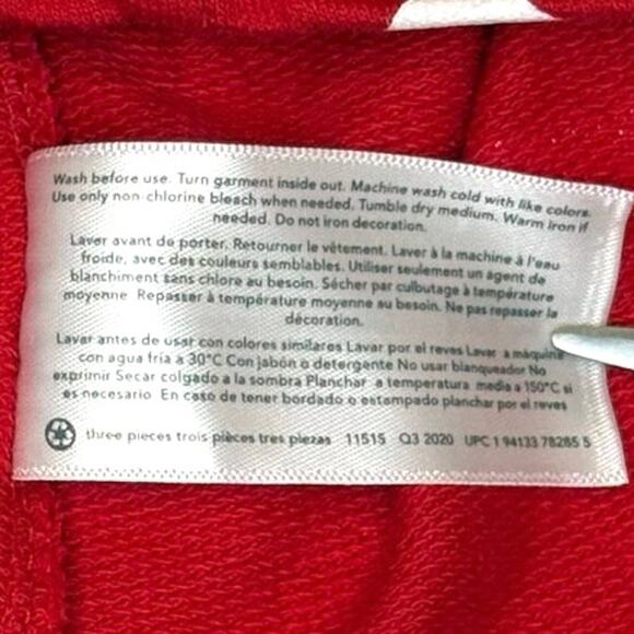 Carter's Jersey Knit Double Breasted Peplum Jacket Baby Girl 6M Red White Hearts - Picture 8 of 8